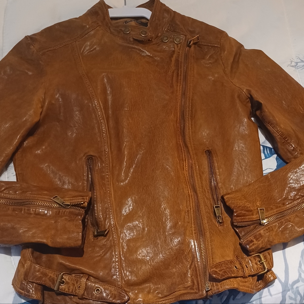 Ralph Lauren Brown Leather Women's Jacket - Picture 3 of 3